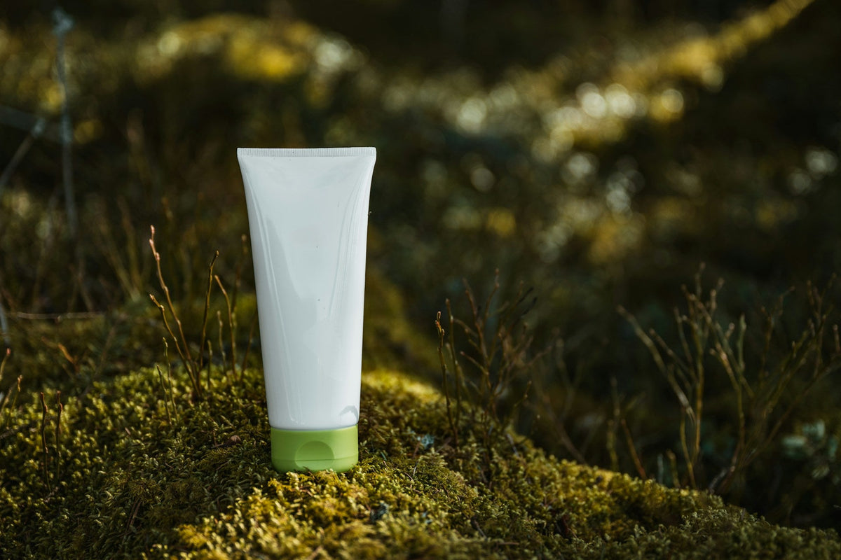 product without any label on a moss