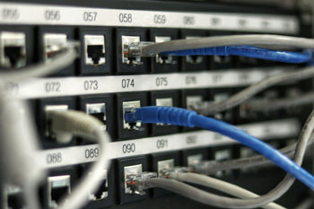 Wires in servers at data centre